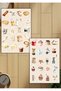 4-Piece Food, Drink, Coffee, Dessert Sticker Set D00022 - 2