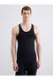 Black U-Neck Combed Cotton Men's Athlete 2-Piece - 4