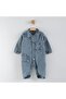 Necixs Belgrad Baby Denim Overalls Light Blue - 100% Cotton Denim Baby Gardener Overalls - 3