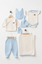 Baby 100% Cotton Newborn 7-Piece Hospital Discharge Bodysuit Set