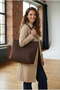 Women's Nubuck Large Size Hand and Shoulder Bag