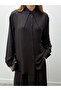 Serena Collar Detailed Black Two-Piece Suit - 5