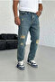 Boyfriend Fit Blue Denim Fabric Distressed Detailed Men's Jeans Denim Trousers Mdz598 - 4