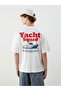 Crew Neck Printed Combed Cotton Men's T-Shirt - 4