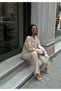 Women's Slim Fit Modal Fabric Shirt and Pants Bottom-Top Set - 2
