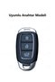 Hyundai Compatible Accent, Elantra, Kona, I10, I30, Ix35, Santa Fe Silver Edge Tpu Key Case Cover (Black) - 2