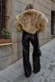 Black Pencil High Waist Faux Leather Women's Palazzo Trousers - 5