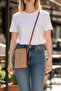 Vux Wicker Phone Holder Bag – Genuine Leather Detailed Crossbody Bag, Soft Textured Rope Design - 3
