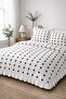 Double Duvet Cover Set %100 Cotton with Heart and Bow Decorations - 6