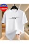 T-Shirt, Cotton, 100% Cotton, Navy Blue, Short Sleeve, Round Neck, Casual, Minimalist