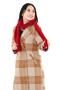 Women's Burgundy Fleece Scarf - 2