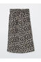 Nevavm Women's Leopard Patterned Skirt with Elastic Waist - 6