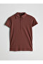Polo Neck Textured Women's T-Shirt - 5