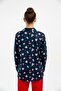 Girls' Indigo Marla Shirt Collar Buttoned Long Sleeve Pajama Top - 3