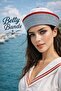 Sailor Hat Striped Red Navy Blue White Beret – Marine Sailor Style Summer Fashion Accessory - 3