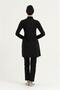 Women's Black Long Sleeve Rose Hijab Swimsuit - 2