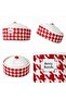Betty Bands Red Houndstooth Patterned Women's Headband–Wide Retro Bandana Model Hat Hair Accessory - 3
