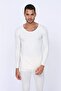 Ecru Soft Thermal 0 Collar قميص داخلي بأكمام طويلة