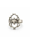 Big Spider Model Adjustable Ring – Silver Color Figured Design - 2