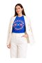 Ladies Graphic T-shirt -ROYAL BLUE