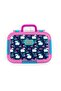 Kids Neon Coral Navy Blue Swan Patterned Stainless Steel Lunch Box 39304 - 5