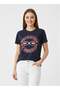 Ladies Graphic T-shirt -NAVY
