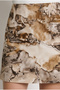 Women's Cream Yellow Patterned Denim Mini Skirt De251151 60283933 - 7
