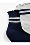 Striped Ruffle Detailed 2-Piece Sock Set - 3