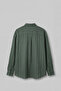 Men's Oversize Striped Linen Long Sleeve Shirt Khaki - 2