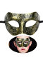 Gold Distressed Face Mask - Vintage Style Evening Mask - 3