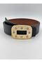 Gold Buckle Stoned Women's Belt Trouser Belt Dress Belt Shirt Belt Coat Belt - 3