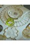 طقم تقديم أمريكي مموج مطرز باللون الأبيض |   أدوات مائدة أنيقة من سوبلا - 2