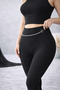 High Waist Black Color Ribbed Leggings, Women's Daily Casual Leggings, Women's Sportswear