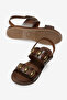 Women's Tan Thermo Sole Buckle Single Strap Sandals - 3