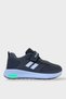 Unisex Lace-Up and Velcro Knitwear Children's Sports Shoes Smoked - White