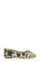 Beige Leopard Leopard Pattern Women's Ballerina Shoes