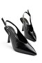 Millano Black Rustic Women's Heeled Shoes Stiletto - 5