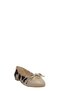 Beige Leopard Leopard Pattern Women's Ballerina Shoes - 2