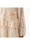 Floral Print Tiered Dress with Rosette Applique - 4
