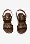 Women's Tan Thermo Sole Buckle Single Strap Sandals - 2