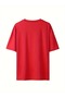 Women's Cute Heart Bear Printed Red Oversize T-Shirt Leggings Set Loose Combination Boyfriend Style - 6