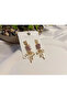 Pink Zircon Stone Detailed Bowknot Xuping Earrings 3.5 cm - 6