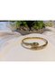 Green Eyed Snake Detailed Zircon Stone Steel Handcuffs - 2