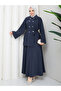 Double Buttoned Shirt & Skirt Hijab Set Rc9022 - 3