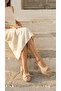 Closed Top Side Buckle Leather High Heeled Ankle Buckle Women's Summer Sandals - 5
