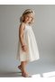 Girl's Embossed Patterned Strap Design Dress - 5