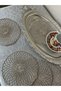 Set of 6 Coffee-Color Stylish Guipure Tulle Presentation Napkins - 4