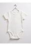 Baby Cotton Half Sleeve Snap Fastener Bodysuit - 2
