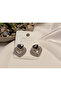 Zircon Stone Heart Earrings (1.5 cm) - 2