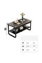 2 Tier Minimalist Sofa Table – Sleek Living Room Console with Storage Shelf - 4